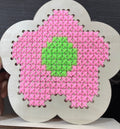 Wooden flower white board