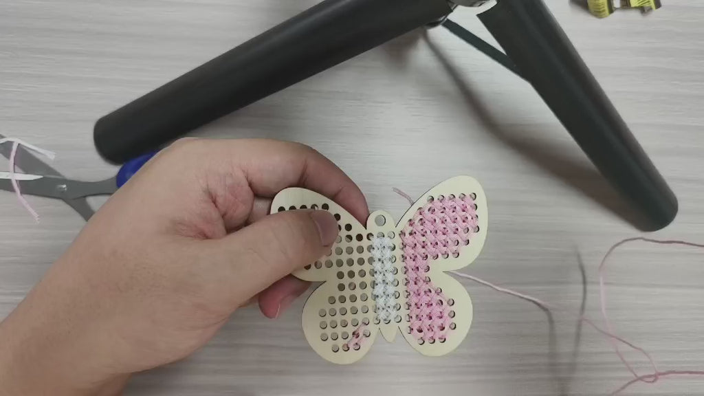 Wooden Butterfly Keychain